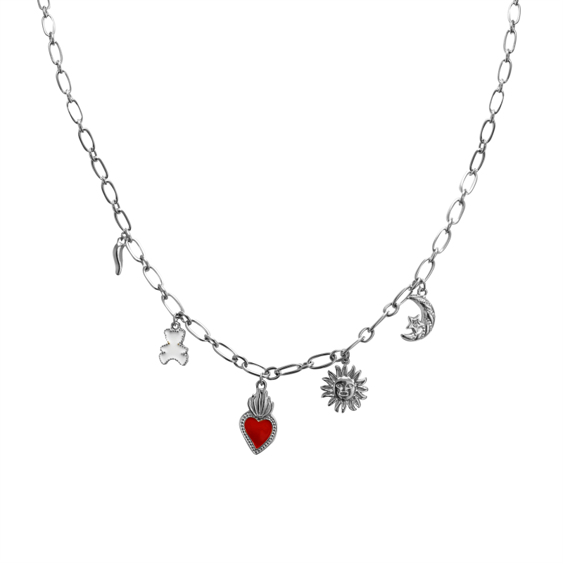 COLLANA A CATENA CON CHARMS PENDENTI - WQ2484A499