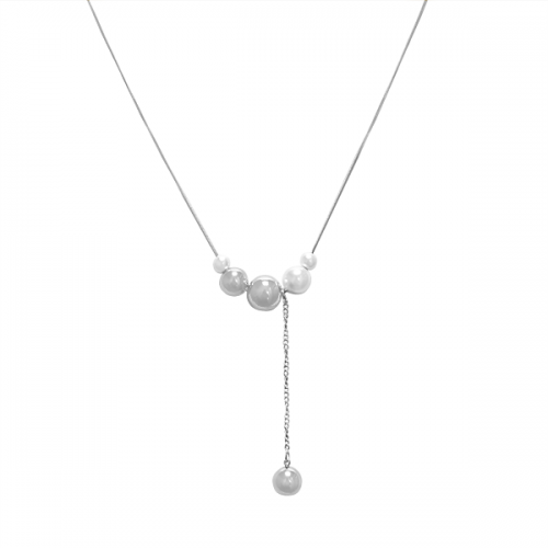 COLLANA A Y CON SFERE E PERLE - XX25012025C15