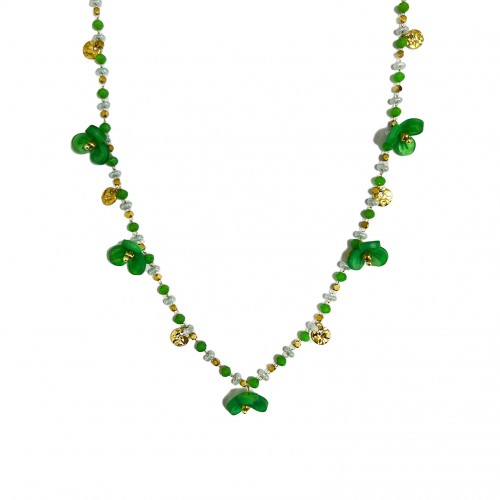 COLLANA CON FIORI PENDENTI - YN22135D515