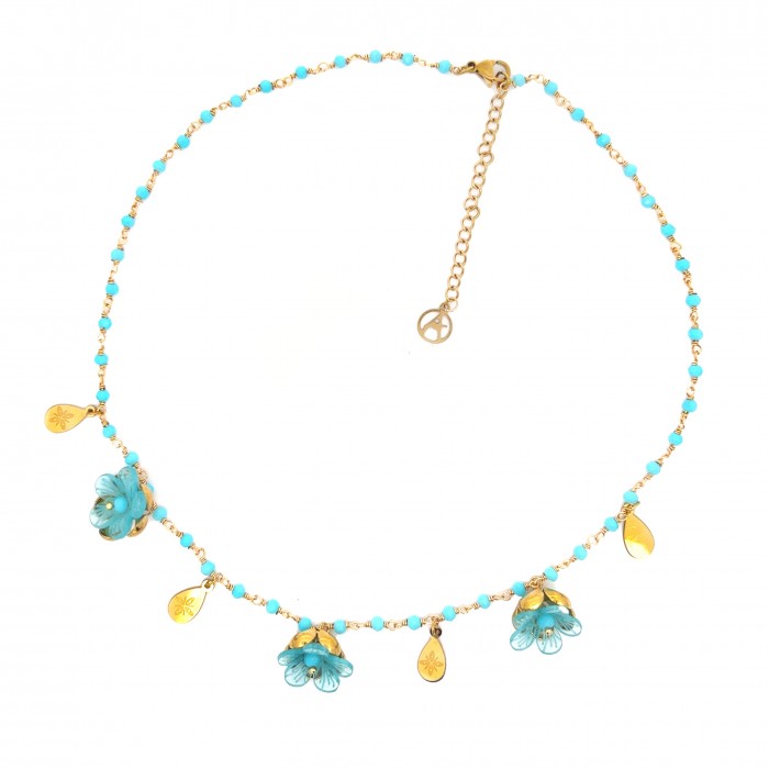 COLLANA CON 3 FIORI  -  YN22135D519