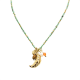 COLLANA PERLINE VERDE CON CIONDOLO CROISSANT - YNK24108A726