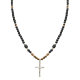 COLLANA LUNGA DA UOMO IN PIETRA CON CROCE - DS2468A247