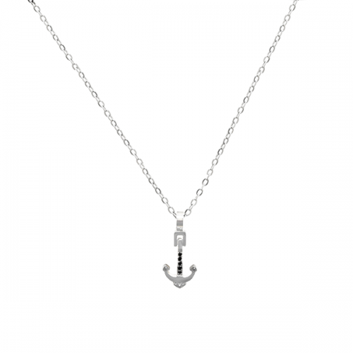 COLLANA UOMO CON CIONDOLO ANCORA CON ZIRCONIA - RD2396E193