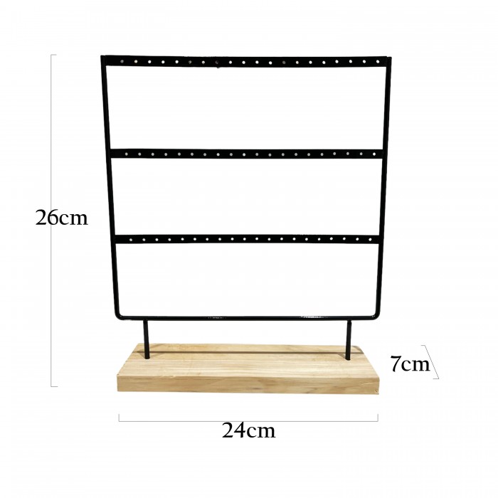 ESPOSITORE PORTA ORECCHINI A TRE FILE GRANDE - ESPP4B