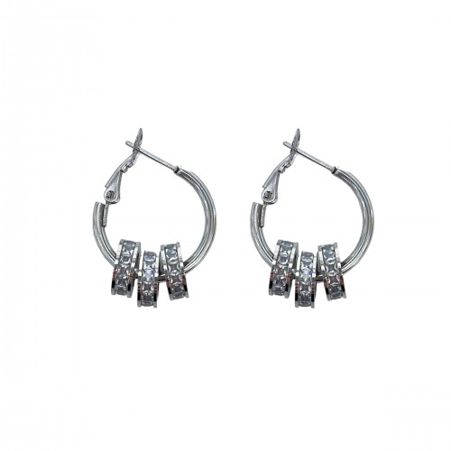 ORECCHINI A CERCHIO CON ZIRCONE - HDX2252D888