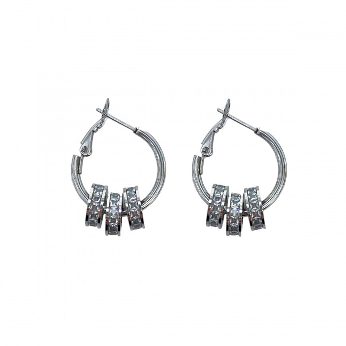 ORECCHINI A CERCHIO CON ZIRCONE - HDX2252D888