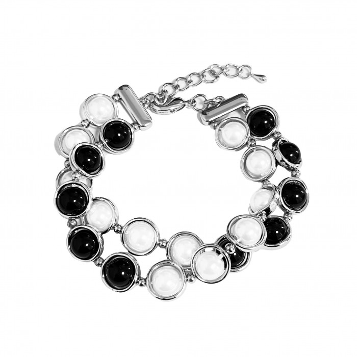 BRACCIALE CON PERLE E PIETRE -  S012440G