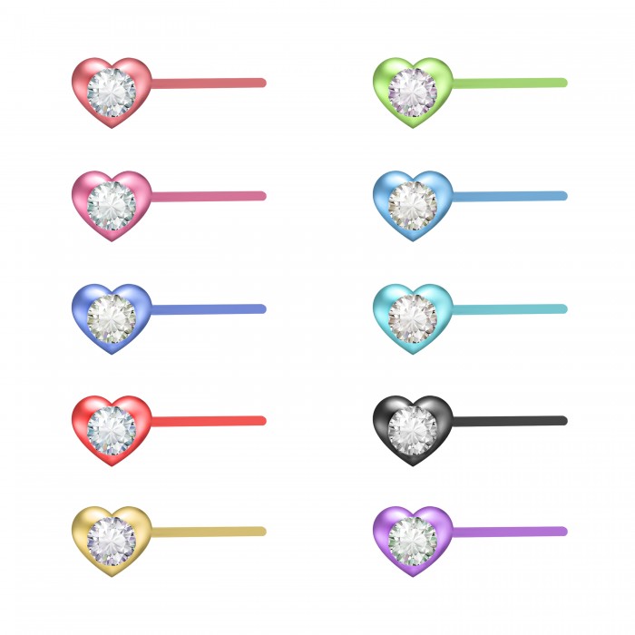 SET DI 20 PIERCING PER NASO CON CUORE - 662112420240405