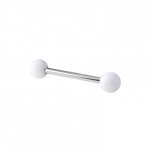 PIERCING BARBELL DRITTO LISCIO ACRILICO - 6621124080644/80651