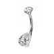 PIERCING A BANANA CON ZIRCONIA GOCCIA - JQ1000B085