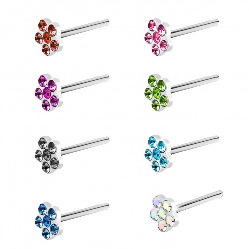 SET DI 16 PIERCING PER NASO CON FIORE - YH20240328